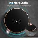 Automatic Soap Dispenser Liquid Bathroom: Wall Mount Rechargeable Touchless Adjustable Auto Smart Electric Plastic Black Soap Dispenser with Clock - Kitchen - Hand Dish Lotion Couple Kids, Liquid Black