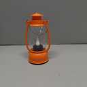 Orange Mini Lanterns Decorative 6-Pcs for Fall Halloween Thanksgiving Decoration, Small Western Lantern with LED Flickering Candle for Cowboy Camping Christmas Wedding Decor, Centerpiece Table