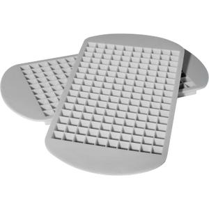 OGGI Small Ice Cube Tray, 2 Mini Ice Cube Trays, Tiny Ice Cube Maker, Flexible 160 Cavity Silicone Ice Trays for Freezer, Crushed Pebble Ice Cubes for Moscow Mules, Cocktails & Juices, BPA Free - Gray and 4 Pack 3.5 Inch Reusable Furniture Sliders for Carpet Hardwood Floor Chair Movers