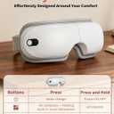 Pinailon Eye Massager with Heat, Massaging Eye Mask with Heating & Music, Facial Massager,Relaxing Eye Care Headache Massager Equipment for Migraines Relax Eyeris for Her Him