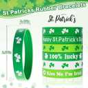 St Patricks Day Accessories for Women St Pattys Accessories Decorations Party Favor Packs Bulk Glasses Wristbands Necklace Green Beard Tattoo Stickers Slap Bracelets