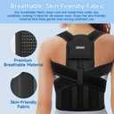 Posture Corrector for Women and Men, Back Brace Support for Upper and Lower Back Pain Relief, Adjustable for Back straightener, Spine Alignment, Scoliosis, Hunchback, Spine Corrector (L ( Waistline 30.5"-37" ), Black)