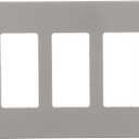 Eaton PJS263SG-SP-L Designer 3-Gang Screwless Wallplate, Silver Granitesilver Granite