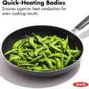 OXO Nonstick 8 and 10 Frying Pan Set, PFAS-Free Ceramic Skillets, Dishwasher & Oven Safe, Stay-Cool Silicone Handle
