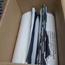 Outdoor Foam Deep Seat Cushion Set (2-Pack), 24x24, Premium High-Density Foam, Never Flattens, Weather-Proof for Patio Chair Sofa Couch, Black Cabana Stripe