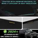 BestEvMod Foldable Sunshade Roof Compatible with Chevy Silverado EV RST/GMC Sierra EV Denali 2026 2025 2024 Heat Insulation Reflective Glass Roof Sun Shade Cover Blocks Glare UV Ray Sun Protection