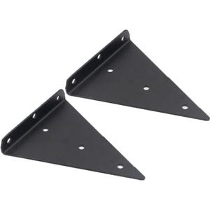2 Pcs Hidden Shelf Brackets,Iron Shelf Bracket Triangle Shelving Brackets,0.12in Thick Wall Hanging Shelf Supports,Modern Industrial Brackets for Shelves Hardware Included (6.7inch,Black)