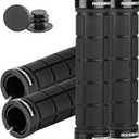 ROCKBROS 4pcs Bike Handlebar Grips - Double Lock On, Comfortable, Anti-Slip for Mountain, BMX, Scooter, Beach Cruiser & Folding Bikes