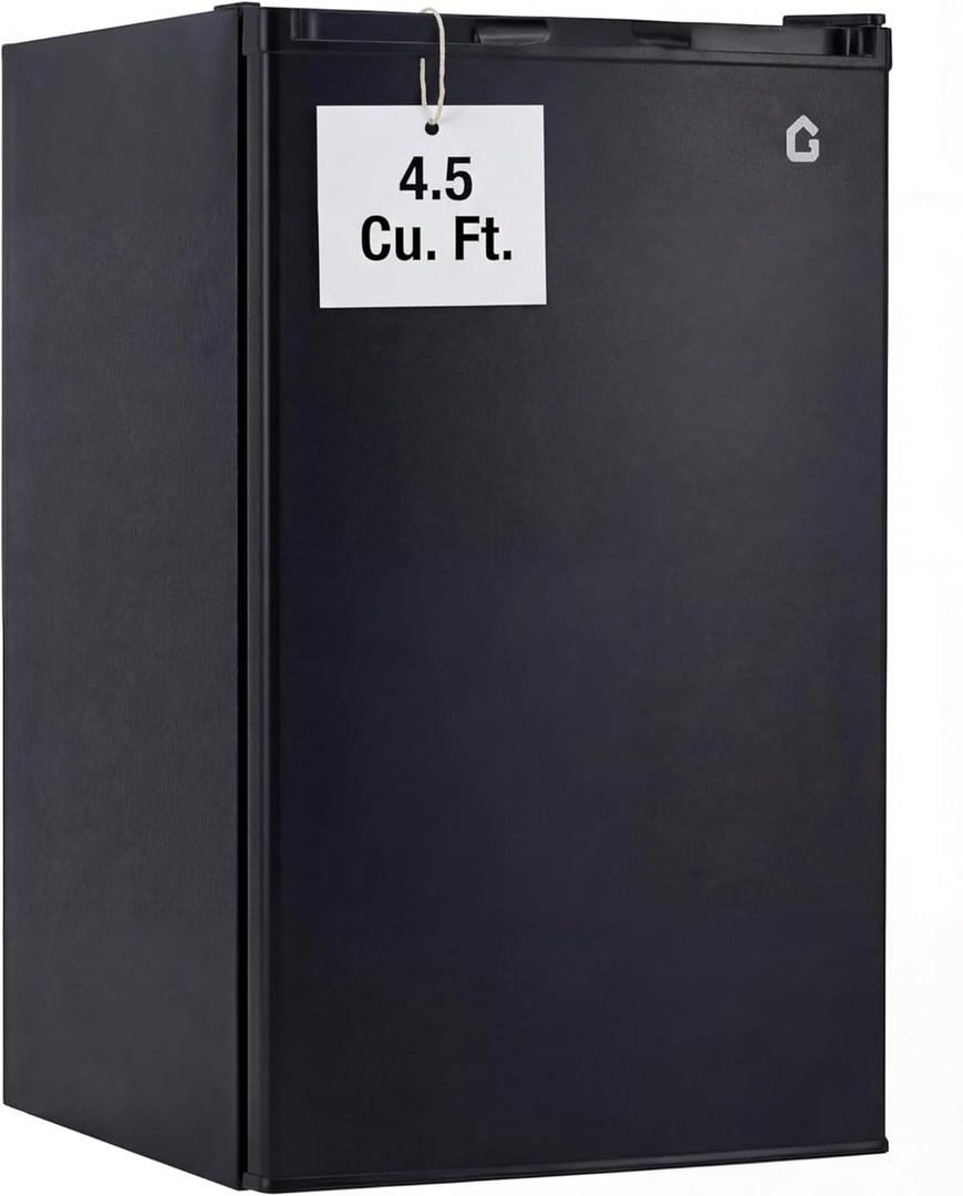 4.5 Cu. Ft. Compact Refrigerator | Single Door Mini Fridge with Energy-Efficient & Quiet Operation | for Dorm, Office, Bedroom, Kitchen, Bar Use with Adjustable Shelves