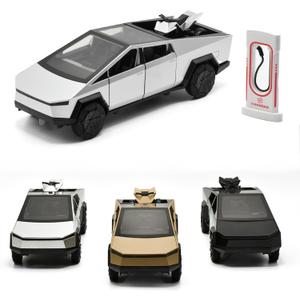 Toy Car | 1/32 Diecast Cars for Kids 6+ | Lights, Sounds & ATV | Bonus Pretend Charging Station | Model Truck Vehicles for Boys | Cool Truck Gifts (Stainless Steel)