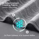 KMUSET Cooling Blanket King Size (90"x108"), Double Sided Summer Cooling Blankets for Hot Sleepers & Night Sweats, Lightweight Blanket for Sofa Bed Couch & Bedroom, House Warming Gifts Light Grey