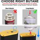 4 x Magic Dual Flame Tiger Lighter, Butane Refillable Torch Lighter Double Flame Tiger Lighter Switchable Windproof Jet & Soft Fire Cool Lighter Creative Gift for Men (Black, Without Gas)