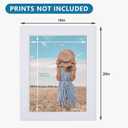 Somime 10 Pack Pre-Cut 16x20 White Picture Mats for 12x16 Photos - White Core Bevel Cut Frame Matte, Acid Free, Ideal for Frames/Artwork/Prints