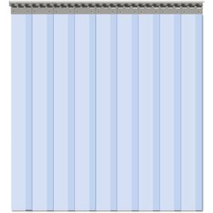 VIZ-PRO 9PCS Strip Door Curtain, 84" Height X 48" Width, 0.08 Inch Thickness Standard Clear PVC Curtain Strip with 80% Overlap for 4' X 7' Doors