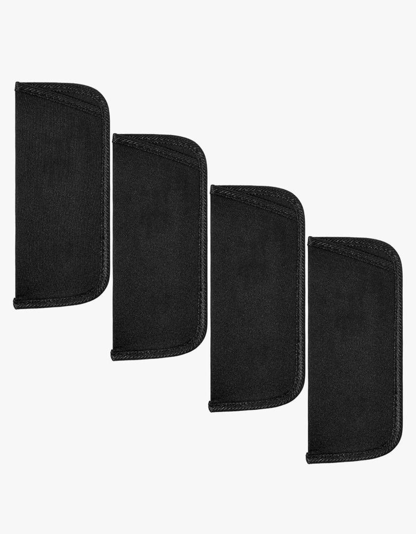 5Pack Soft Glasses Case, Portable Cloth Eyeglass Case Soft Sunglasses Pouch Travel Sunglasses Case for Women Men Protective Reading Glasses Case (Black) One Green