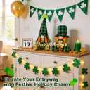 LEKSON St Patricks Day Decorations Gnomes Set, Lucky Shamrock Boy & Girl Irish Gnome with Weighted Bottom, Shelf Sitters for Tiered Tray, Farmhouse Mantel, Table & Home Decor Gift