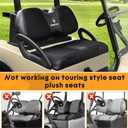 Golf Cart Seat Covers for Club Car Precedent Front Standard Sea Cushion,Cooling Mesh Fabric and Vinyl Leather Club Car Seat Covers with Pockets,No Stapler Needed Replacement Front Seat Cover(Black)