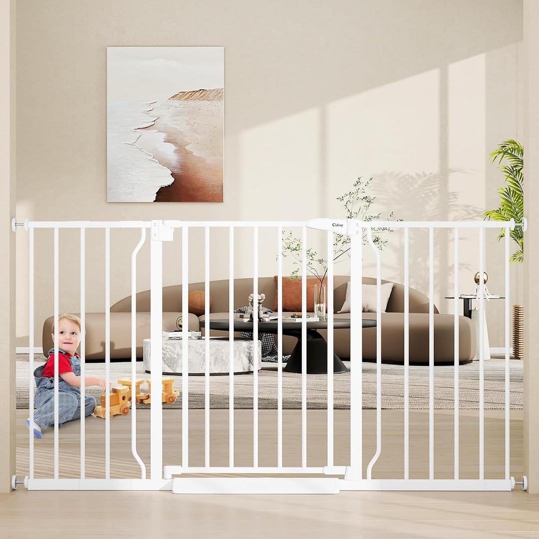 29"-55" Wide Baby Gate for Stairs & Doorways, Auto Close Dog Gate