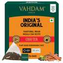 VAHDAM, India's Original Masala Chai Tea Bags (15 Count) Non GMO, Gluten Free, No Added Flavoring | Blended w/Savory Exotic Spices | Individually Wrapped Pyramid Tea Bags | Direct from Source, BBD: 10/2026