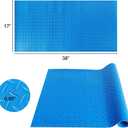 Large Swimming Pool Ladder Mat, 17"x38" Protective Non-Slip Pool Step Pad with TextureProtective Ladder Pad for Above Ground Swimming Pools Liner and Stairs (Blue)