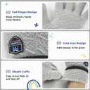 MIG4U 3 Pairs Kids Winter Magic Gloves for Boys and Girls, Warm Knit Children Cold Weather Glove Napping Liner (6-10 years, Stripe Series)