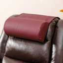Faux Leather Neck Pillow for Recliner ChairMemory Foam Headrest Pillow for Recliner SofaNon-Slip Adjustable Recliner Headrest Pillow for Neck Pain Relief in Home, Office and Travel (Burgundy)