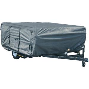 GEARFLAG Pop-up Folding Camper Cover Fits 12'-14' Reinforced Windproof Side-Straps, Anti-UV Water-Resistance Heavy Duty Triple Layers for Trailer RV (Fits 12' - 14')