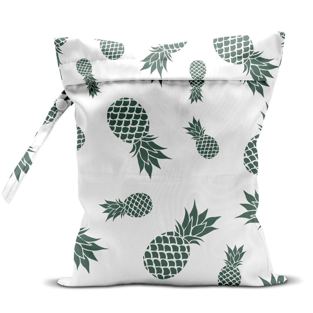 3 x AASRR Wet Dry Bag, Wet Bag for Swimsuit, Travel, Beach, Pool, Diapers, Dirty Yoga Gym Clothes, Makeup Bag, Pineapple Summer Vacation Essentials