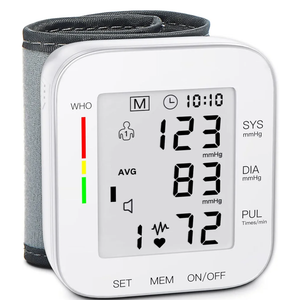 MMIZOO Wrist Blood Pressure Monitor Large LCD Display BP Machine Adjustable Cuff 5.317.68 inch Automatic 99x2 Sets Memory with Carrying Case for Home Use (W1681)