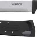 Farberware Edgekeeper 8-Inch Slicing Knife with Self-Sharpening Blade Cover, High Carbon-Stainless Steel Kitchen Knife with Ergonomic Handle, Razor-Sharp Knife, Black