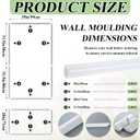 Pangda Peel and Stick Wall Molding Kit, 3D Premade Accent Molding Wainscoting Panel for Interior Wall Moulding Decor, Ready to Assemble Wainscoting Accent Panel(6 Set,39 x 63 in)