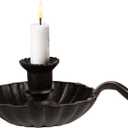 Vintage Cast Iron Candle Holder with Handle, Tapered Candlestick Holders, Candle Stand for Home Wedding Party Decoration1Pack