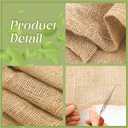 Buryeah 1 Pack 80 Inch X 100 ft Burlap Fabrics Roll Natural Jute Garden