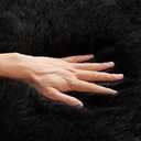 EasyJoy Ultra Soft Fluffy Shaggy Area Rug Faux Fur Rug Chair Cover Seat Pad Fuzzy Area Rug for Bedroom Floor Sofa Living Room (2 x 3 ft Sheepskin, Black)