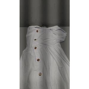 MOLERANI Women Summer Dresses Sleeveless Casual Loose Swing Button Down Midi Dress with Pockets XS, White