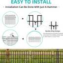14 Panels Animal Barrier Fence, No Dig Fences, 13in(H) X 19.9ft(L) Garden Fence Animal Barrier for Rabbit and Dog Under Fencing Barrier, Rustproof Metal Fences Border for Outdoor, Yard, Patio