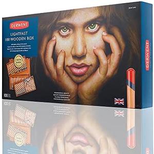 Derwent Lightfast Colour Pencils, Professional Quality, Wooden Box Set of 100, 2305693 Derwent Lightfast Colour Pencils, Professional Quality, Wooden Box Set of 100, 2305693