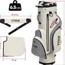14-Way T-Lock Golf Cart Bag with Anti-Rattle Full-Length Dividers 9 Pockets with Cooler Storage,Cart Strap Pass-Through,Detachable Shoulder Strap & Rain Hood Included, Lightweight Golf Bag