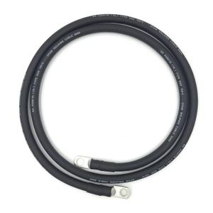 4 AWG Gauge Fully Assembled Battery Cables, 1-15ft Lengths, Positive or Negative Wire, Pure Copper Battery Replacement Cables, Solar Car Truck RV Camper (1ft, Single Black, 3/8 Lugs)