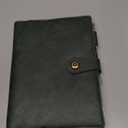 Wonderpool A5 Binder Journal Leather Spiral Notebook Refillable College Ruled Paper, Budget Binder Rings Diary Organizer with Pen for Office School Travel Business Planning Writing (Green,A5)