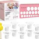 Flange Sizing Kit 3 in 1 with 10PCS Flange Inserts 13/15/17/19/21mm, Silicone Flanges Insert Kit for 24mm Flange/Shield, Pumping Essentials Kit for Moms (Pink)
