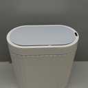 ELPHECO Bathroom Trash can Motion Sensor, AutomaticGarbage can, Slim Plastic Smart Trash Bin with Lid, Commercial Intelligent Wastebaskets for Bedroom, Bathroom, Office, White Grey