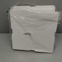 JCD 6Pcs Multi-Layer cake boxLarge Cake PET Clear Box, 10" X 10" X 9" with ribbon and pre-folded lid, for 8" cake packing , baking cookie display, Carry Tall Layer box (White Lid, 10*10*9inch/6Pcs)