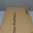 Feisike Baby Changing Pad, Waterproof Wipe-Clean PU Surface, Non-Slip Safety Base & Removable Toy Bar, Ergonomic Diaper Changing Station for Dresser, Nursery, or Travel, Gray