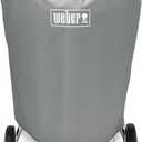 Weber 22Inch Charcoal Kettle Grill Cover Premium HeavyDuty Polyester, UV & Water Resistant, Breathable Fabric with Secure Straps, Easy SlipOn Design