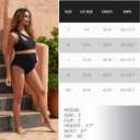 DEBELLY Maternity Swimsuit Cutout One Shoulder Bikini Set 2 Piece Bathing Suits with Adjustable Tie and High Waist Bottom (Black, L)