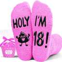 HAPPYPOP Birthday Gift Ideas for Teens - 13-19 Year Old Girls Holy Fuzzy Socks for Daughter (Pink)