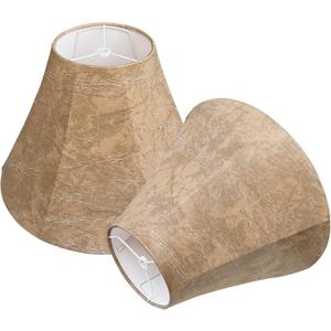 TOOTOO STAR Lamp Shades Set of 2,Imitation Sheepskin LampShade Royal Style 6" Top x 14" Bottom x 10" High Lamp Shades,Suitable for floor and table LampShades Spider