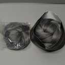 Gray Bun & Bangs Set 2PCS - Salt and Pepper Grey Clip in French Bangs with Twist Braided Bun Hairpiece Extension Bun and Bangs for Black Women