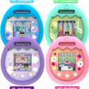 JCHPINE Hard Carrying Case and Silicone Cover Compatible with Tamagotchi Pix Interactive Virtual Pet Game Machine, Screen Film Protector for Tamagotchi Pix Accessories (Pink)